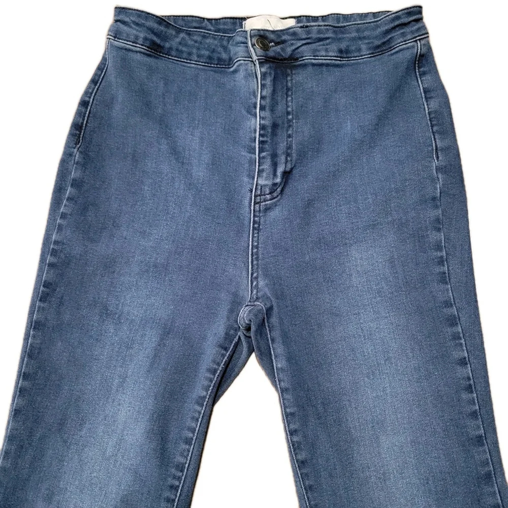 Free People Just Flare Wide-Leg High-Rise Blue Jeans Women's 27 Inseam 30